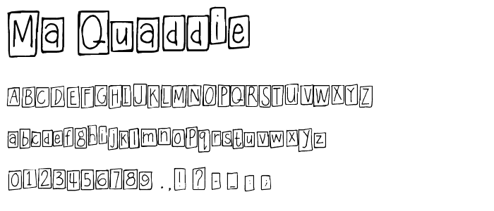 MA Quaddie font